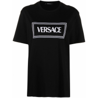 Versace T-shirt 'Logo Embroidered' pour Femmes