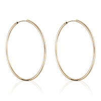 Oro Di Oro Women's 'Créoles Lisses' Earrings