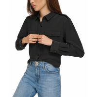 Karl Lagerfeld Paris Women's 'Epaulette Button Up' Shirt