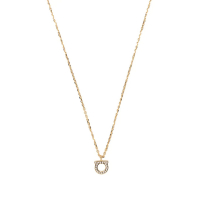 Ferragamo 'Crystal Embellished Gancini' Halskette für Damen