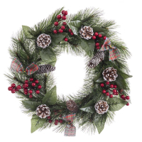 Innovagoods Advent wreathe White Red Green Natural PVC 40 cm