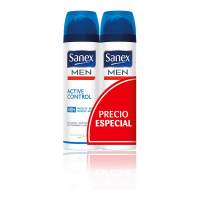 Sanex Déodorant spray 'Men Active Control 48H Duo' - 200 ml, 2 Pièces