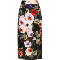 Dolce & Gabbana Women's 'Floral Charmeuse' Pencil skirt