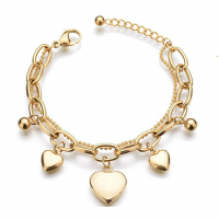 Liv Oliver Women's 'Heart Charm' Bracelet
