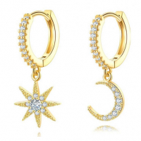 Liv Oliver Women's 'Star & Moon Drop' Earrings