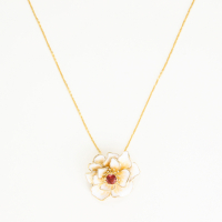 Le Diamantaire Women's 'Fleur Flamboyante' Necklace