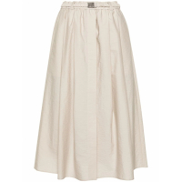 Brunello Cucinelli Women's 'Buckled Pleated' Midi Skirt
