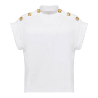 Alexander McQueen 'Seal Button-Embellished' T-Shirt für Damen