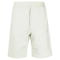 Alexander McQueen Men's 'Embroidered-Logo' Bermuda Shorts