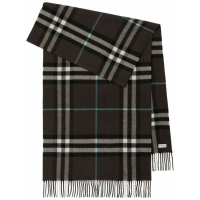 Burberry Men's 'Checked Fringed-Edge' Wool Scarf