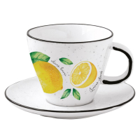 Easy Life Porcelain Cup And Saucer 250ml in Color Box Amalfi