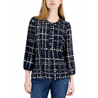 Tommy Hilfiger Women's 'Floral Popover' Long Sleeve Blouse