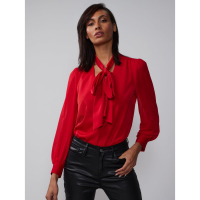 New York & Company 'Tie Up Neck' Langärmelige Bluse für Damen