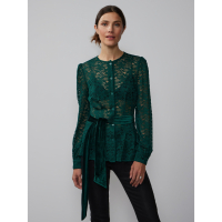 New York & Company 'All Over Lace Tie Waist' Langärmelige Bluse für Damen
