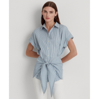 LAUREN Ralph Lauren Chemise 'Striped Tie Front' pour Femmes