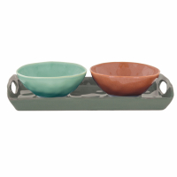 Easy Life Tray Set With 2 Porcelain Bowls Interiors Version 2