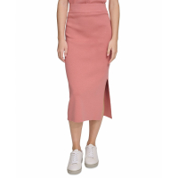 Calvin Klein Jeans Women's 'Side-Slit Pull-On' Midi Skirt
