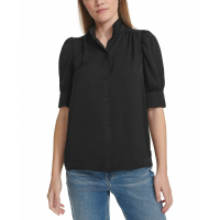 Calvin Klein Jeans Chemise à manches courtes 'Charmeuse Stand-Collar' pour Femmes