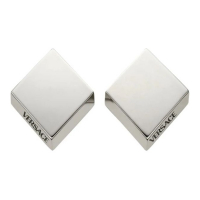 Versace Boucles d'oreilles 'Logo-Engraved Rhombus Stud' pour Femmes