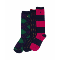 Polo Ralph Lauren 'Argyle Knee High' Socken für große Mädchen - 3 Paare