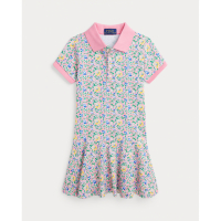Ralph Lauren 'Floral Stretch' Polo-Kleid für Kleine Mädchen