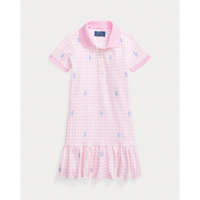 Ralph Lauren 'Gingham Polo Pony' Polo-Kleid für Kleine Mädchen
