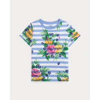 Ralph Lauren 'Striped Floral' T-Shirt für Kleine Mädchen