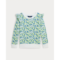 Ralph Lauren Little Girl's 'Floral Ruffled' Sweatshirt