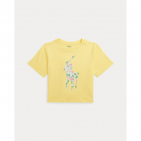 Ralph Lauren T-shirt 'Floral Big Pony Boxy' pour Petites filles