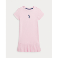 Ralph Lauren Robe T-shirt 'Big Pony Pleated' pour Petites filles