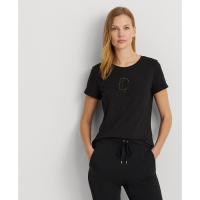 LAUREN Ralph Lauren 'Embellished Logo' T-Shirt für Damen