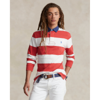 Polo Ralph Lauren 'Classic Fit Striped Rugby' Langärmeliges Poloshirt für Herren