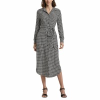 LAUREN Ralph Lauren Robe chemise 'Houndstooth Belted' pour Femmes