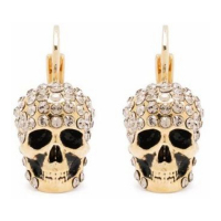 Alexander McQueen Boucles d'oreilles 'Crystal-Embellished Skull' pour Femmes