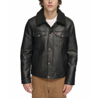 Levi's® Mens 'Faux Leather with Sherpa Lined Collar' Trucker Jacke für Herren