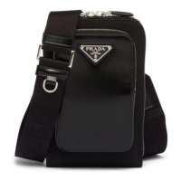 Prada Men's 'Triangle-Logo Panelled Smartphone' Mini Bag