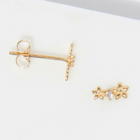 Oro Di Oro Women's 'Double Etoile' Earrings