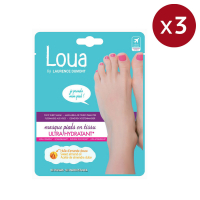 Loua Masque pieds en tissu 'Ultra-Hydratant' - 16 ml, 3 Pack