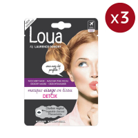 Loua Masque visage en tissu 'Detox' - 3 Pack