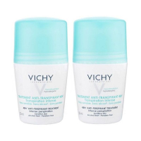 Vichy '48Hr Anti-Transpirant Treatment' Roll-on Deodorant - 50 ml, 2 Stücke