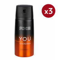Axe 'You Energised' Sprüh-Deodorant - 150 ml - Pack of 3