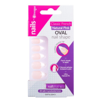 Invogue Faux ongles ovales 'French Pink' pour femmes