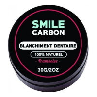 Smile Carbon Poudre de charbon blanchissante - Framboise 30 g