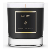 Bahoma London 'Obsidian' Große Kerze - Vetiver & Zedernholz 220 g