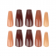 'Long Coffin' Nail Tips - Mixed Nude 24 Pieces
