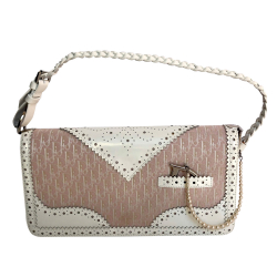 Christian Dior Petite sac rose et blanc Monogramme et perle