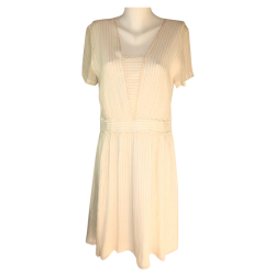 Comptoir Des Cotonniers Robe blanche et ligne dorée