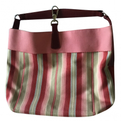 Longchamp Pink summer canvas bag