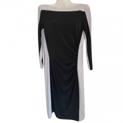 LAUREN Ralph Lauren Timeless black & white knee long dress 