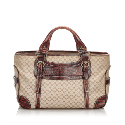 Celine AB Celine Brown Beige PVC Plastic Macadam Boogie France